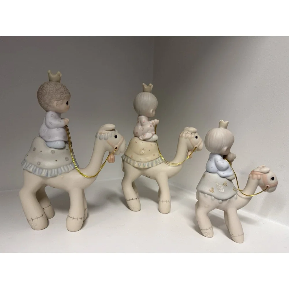 Precious Moments 1987 Nativity #108243 They Followed The Star 3pc set Camels